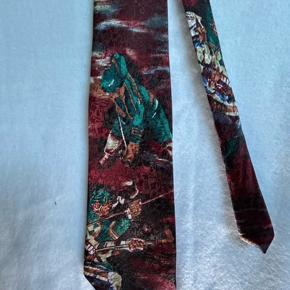 Novelty Hockey player graphic tie - Picture 2 of 5